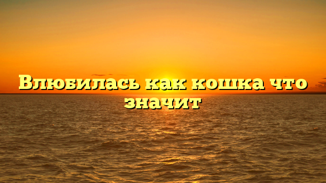Влюбилась как кошка что значит